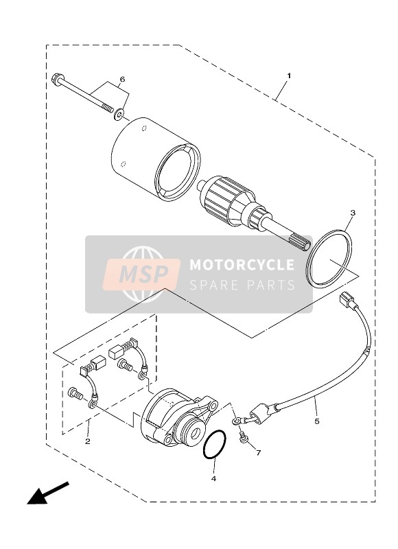 4S9H18000000, Starting Motor Ass, Yamaha, 0